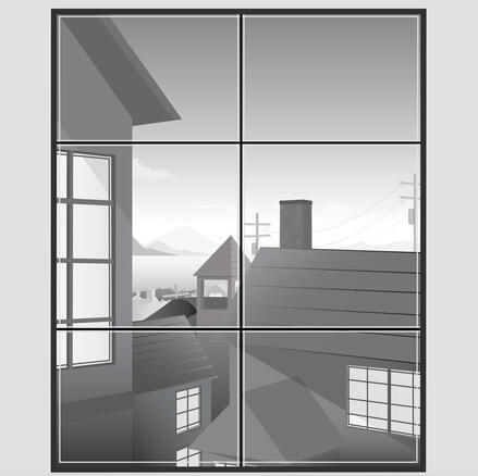 "Grayscale Gazing" Vector Illustration | 2023